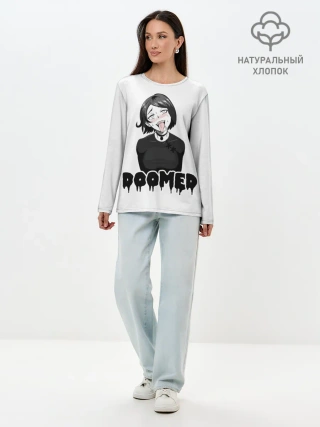 Лонгслив женский. Хлопок / Doomer girl