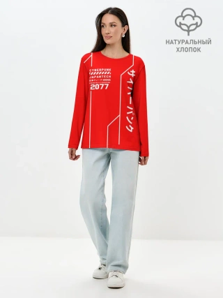 Лонгслив женский. Хлопок / CYBERPUNK FASHION