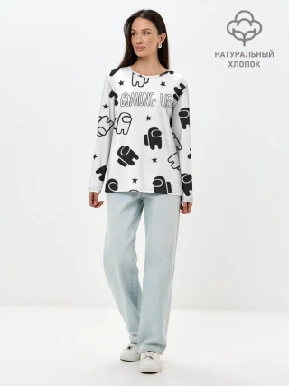 Лонгслив женский. Хлопок / AMONG US
