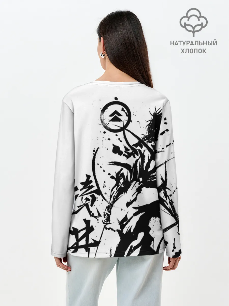 Лонгслив женский. Хлопок / Ghost of Tsushima
