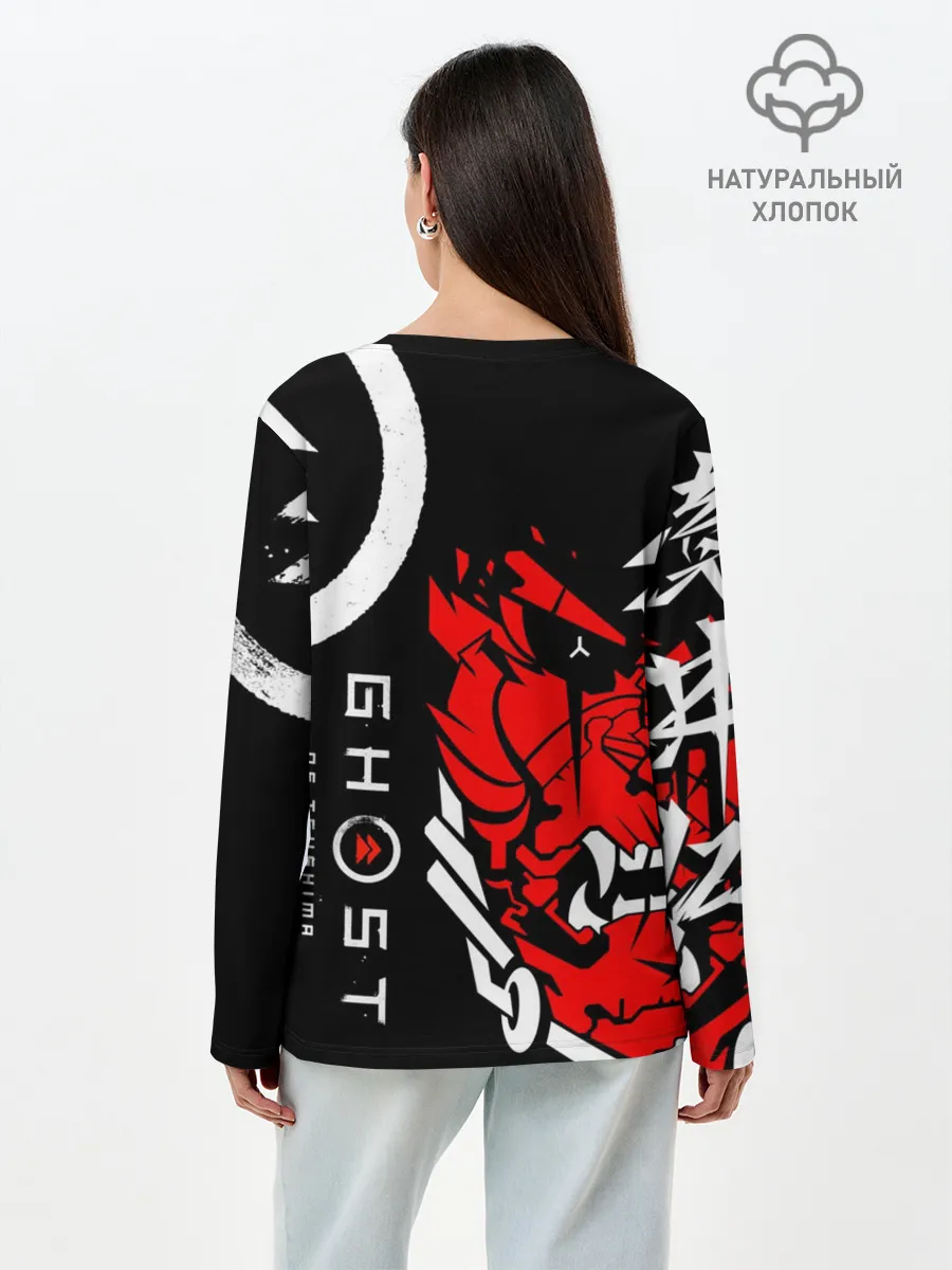 Лонгслив женский. Хлопок / Ghost of Tsushima