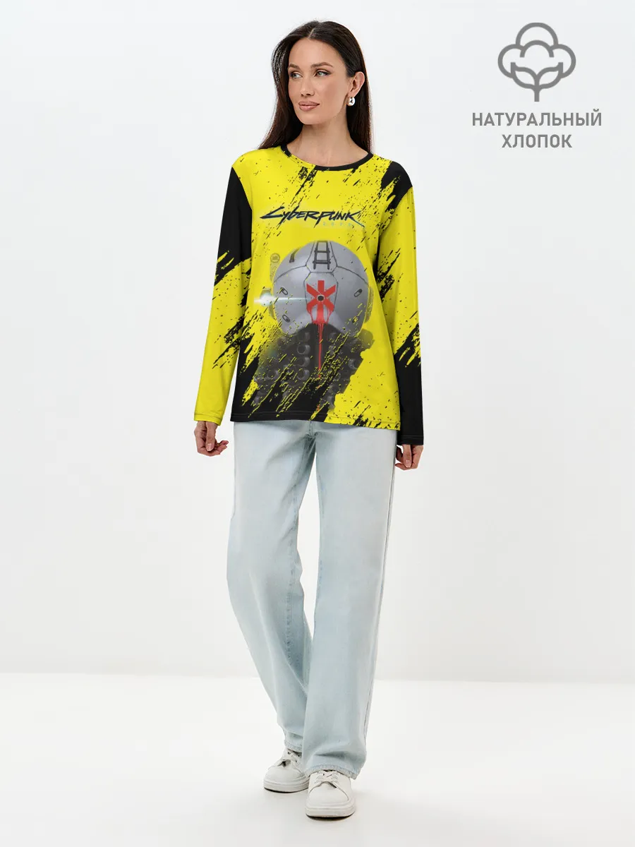 Лонгслив женский. Хлопок / Cyberpunk 2077
