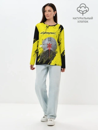 Лонгслив женский. Хлопок / Cyberpunk 2077