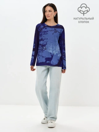 Лонгслив женский. Хлопок / ЛЕС