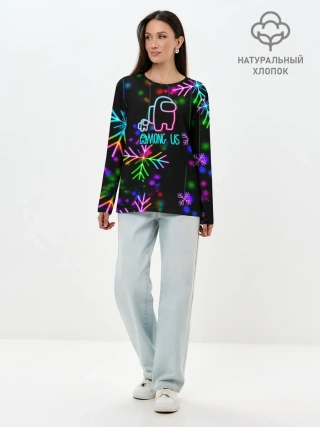 Лонгслив женский. Хлопок / Among Us New Year