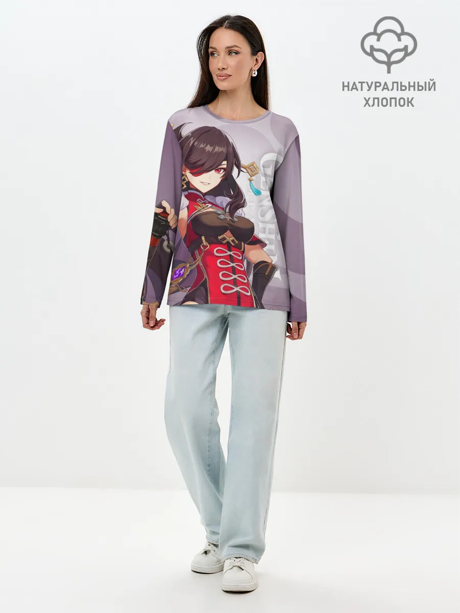 Лонгслив женский. Хлопок / GENSHIN IMPACT, БЭЙ ДОУ