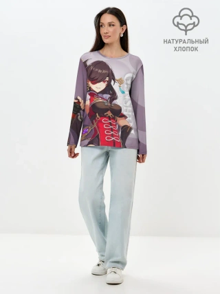 Лонгслив женский. Хлопок / GENSHIN IMPACT, БЭЙ ДОУ