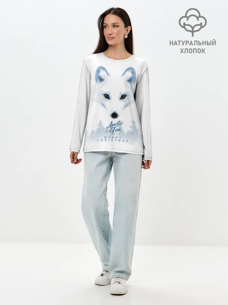 Лонгслив женский. Хлопок / Полярная Лиса