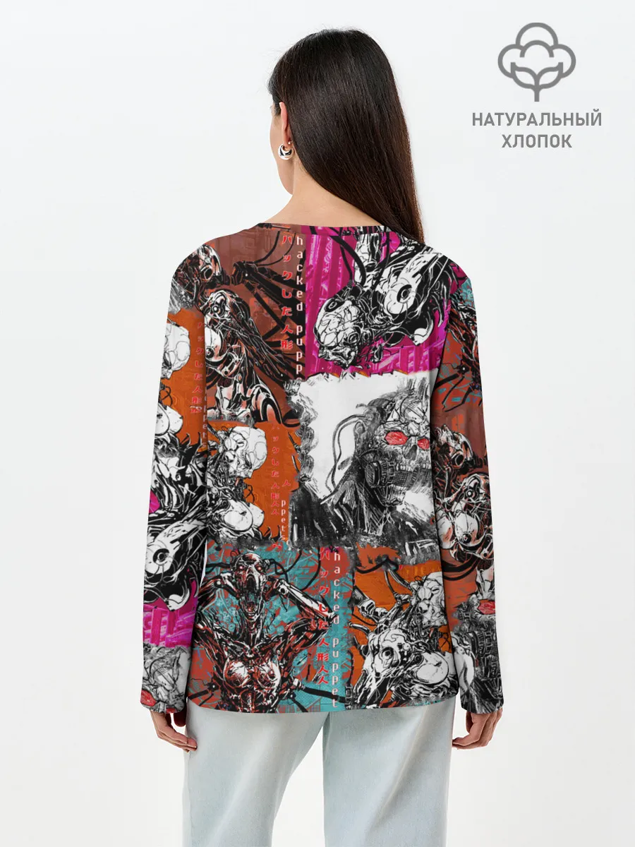 Лонгслив женский. Хлопок / Cyberpunk 2077