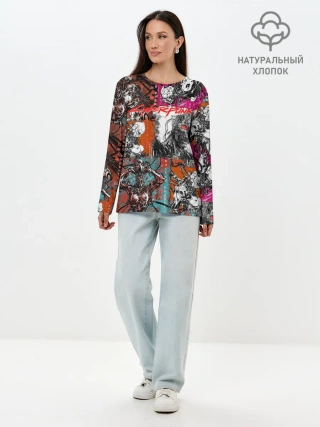 Лонгслив женский. Хлопок / Cyberpunk 2077