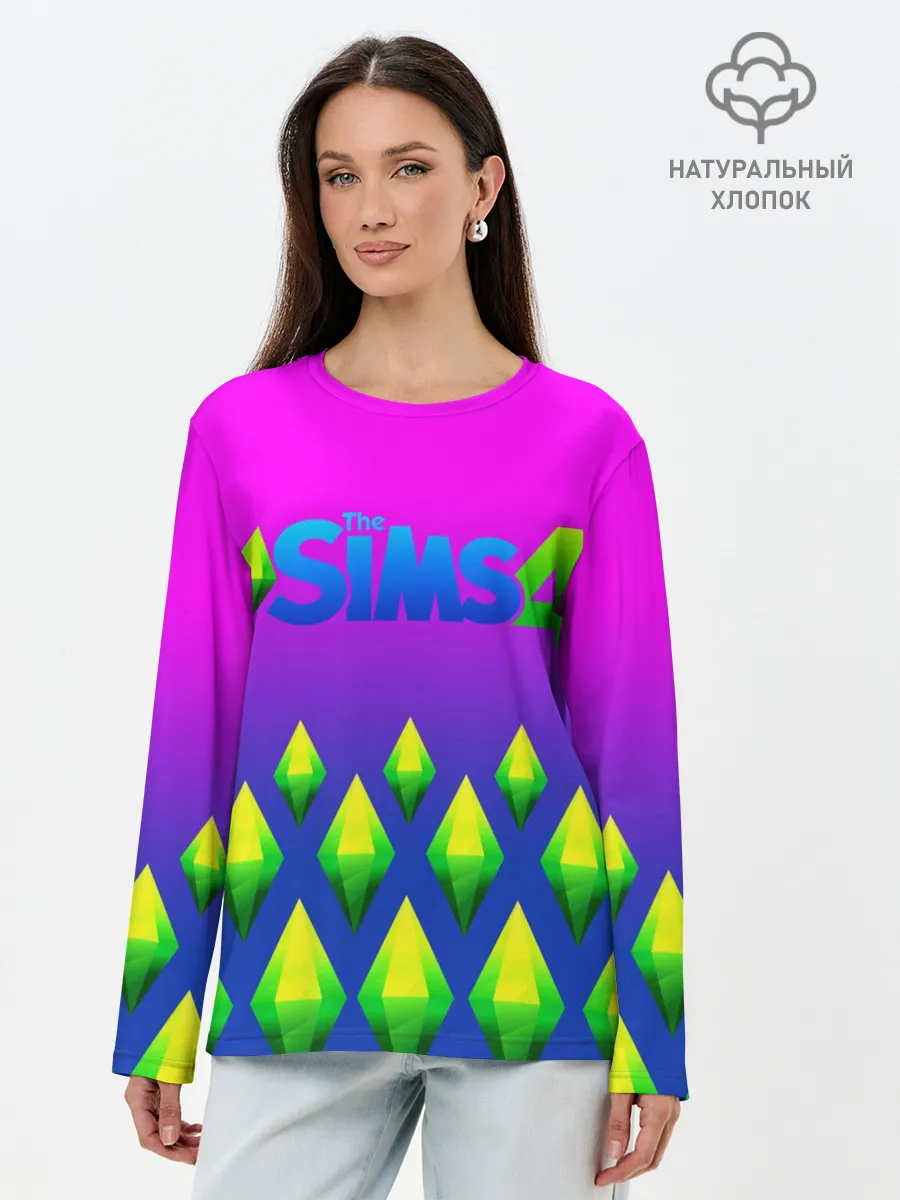 Лонгслив женский. Хлопок / THE SIMS 4