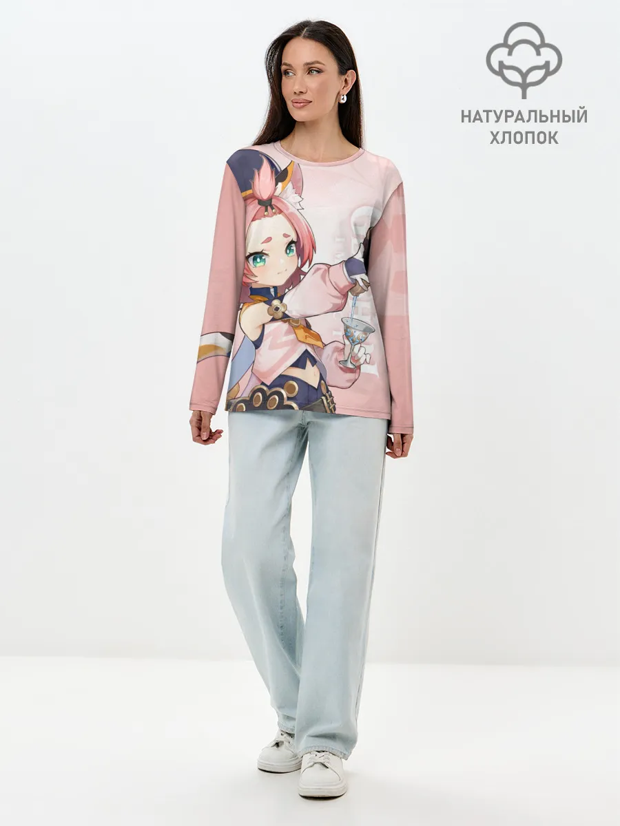 Лонгслив женский. Хлопок / GENSHIN IMPACT, ДИОНА