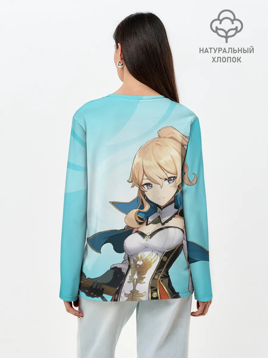 Лонгслив женский. Хлопок / GENSHIN IMPACT, ДЖИНН