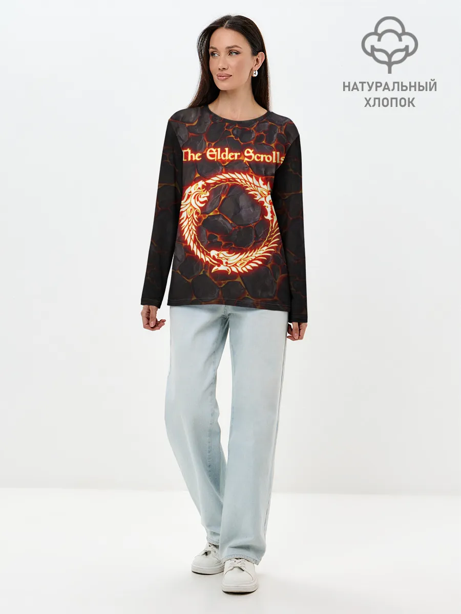 Лонгслив женский. Хлопок / THE ELDER SCROLLS