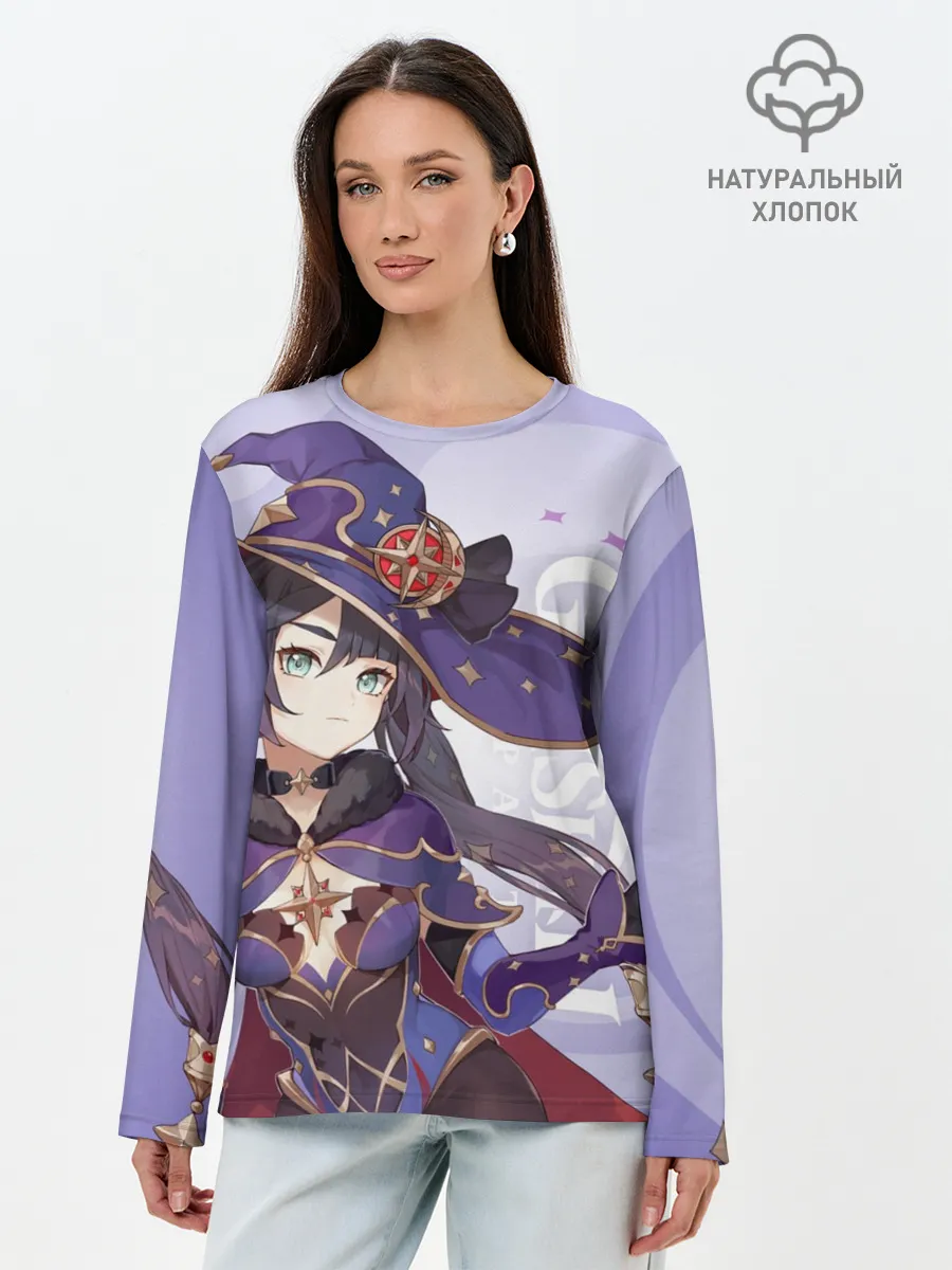 Лонгслив женский. Хлопок / GENSHIN IMPACT, МОНА
