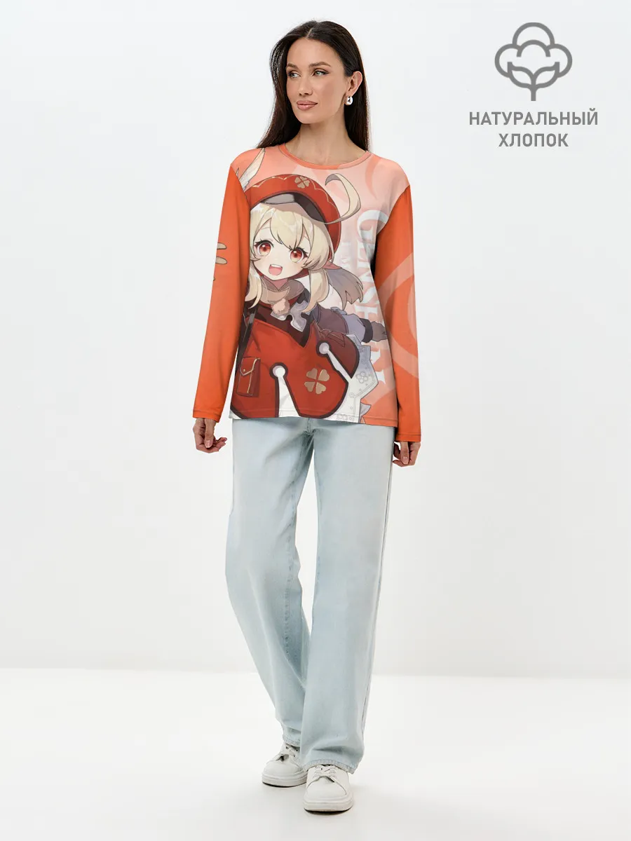 Лонгслив женский. Хлопок / GENSHIN IMPACT, КЛИ
