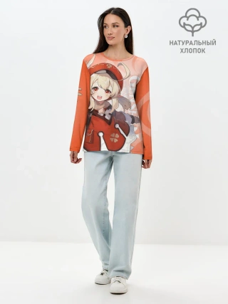 Лонгслив женский. Хлопок / GENSHIN IMPACT, КЛИ