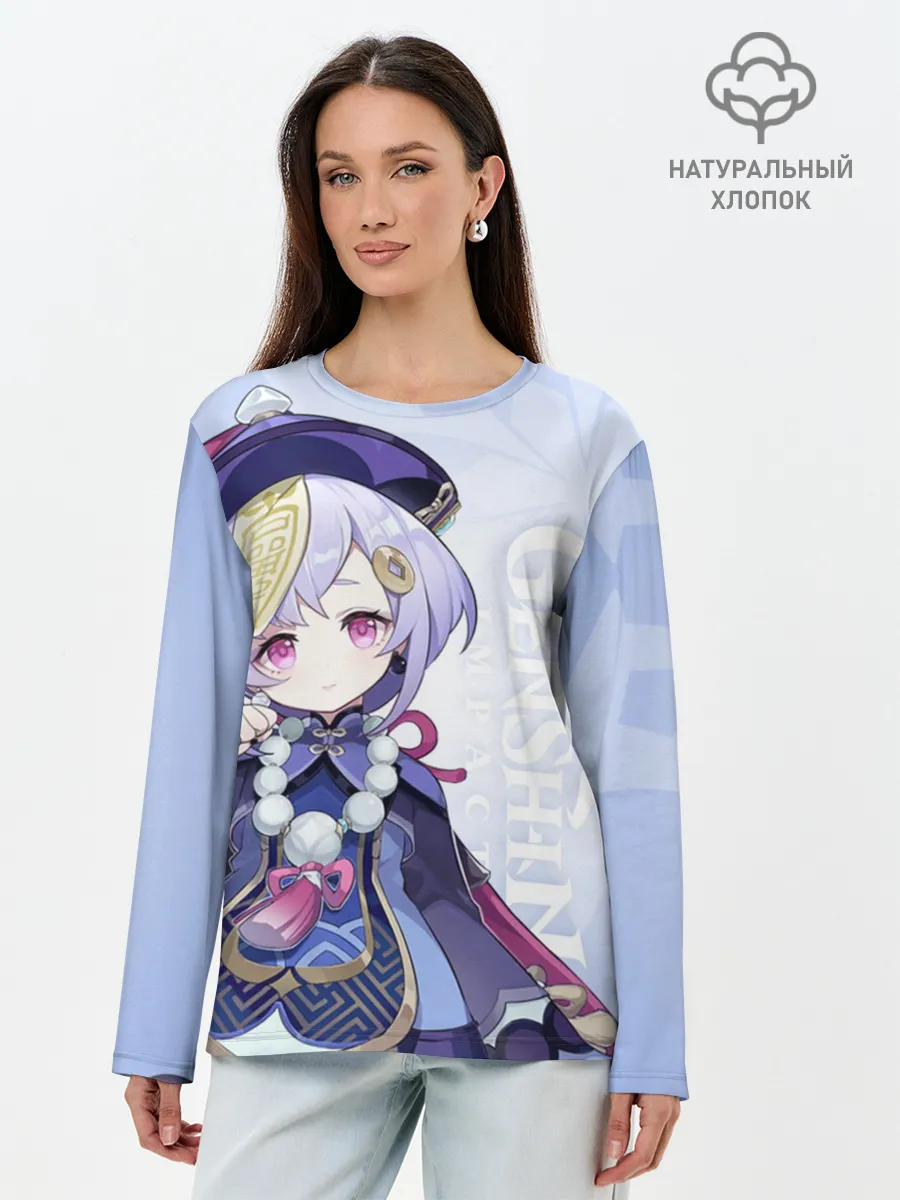 Лонгслив женский. Хлопок / GENSHIN IMPACT, ЦИ ЦИ,