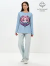 Лонгслив женский. Хлопок / Киса | Сакура