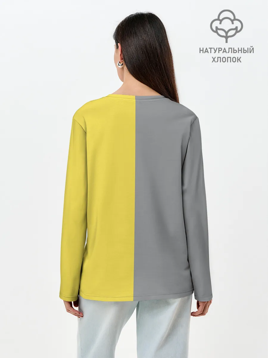 Лонгслив женский. Хлопок / Ultimate Grey X Illuminating