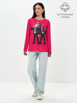 Лонгслив женский. Хлопок / Hazel & Cha-cha