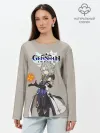 Лонгслив женский. Хлопок / Genshin impact/Альбедо