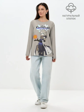 Лонгслив женский. Хлопок / Genshin impact/Альбедо