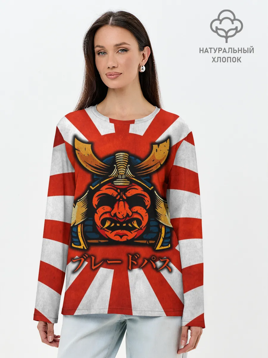 Лонгслив женский. Хлопок / Sun samurai