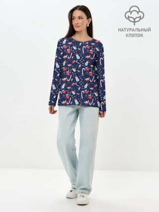 Лонгслив женский. Хлопок / Новый Год