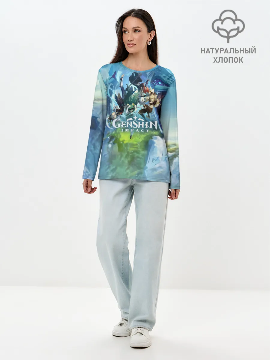 Лонгслив женский. Хлопок / Genshin Impact