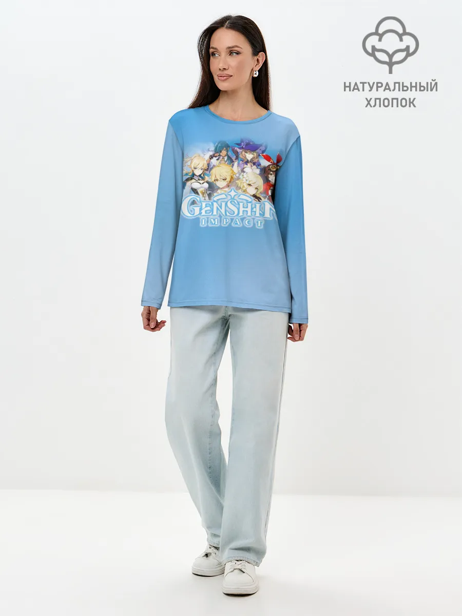 Лонгслив женский. Хлопок / Genshin Impact