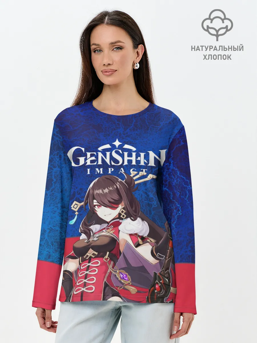 Лонгслив женский. Хлопок / Genshin Impact