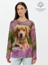 Лонгслив женский. Хлопок / Dog