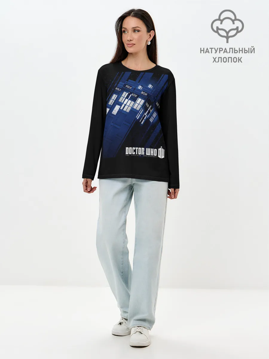 Лонгслив женский. Хлопок / Доктор Кто