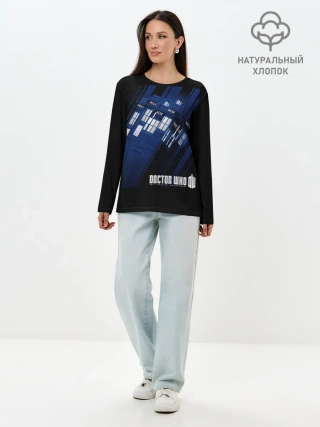 Лонгслив женский. Хлопок / Доктор Кто
