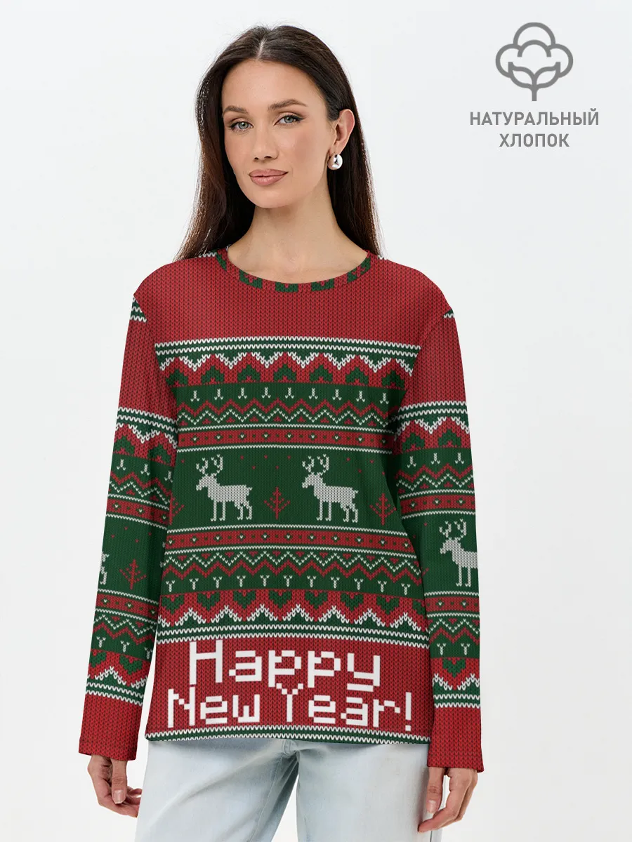 Лонгслив женский. Хлопок / Свитер