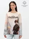 Лонгслив женский. Хлопок / GENSHIN IMPACT Zhongli
