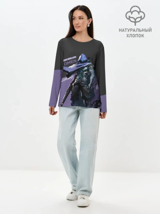 Лонгслив женский. Хлопок / Valorant - Omen