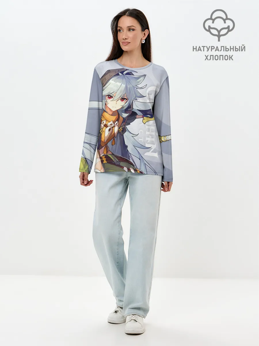 Лонгслив женский. Хлопок / GENSHIN IMPACT, РЭЙЗОР