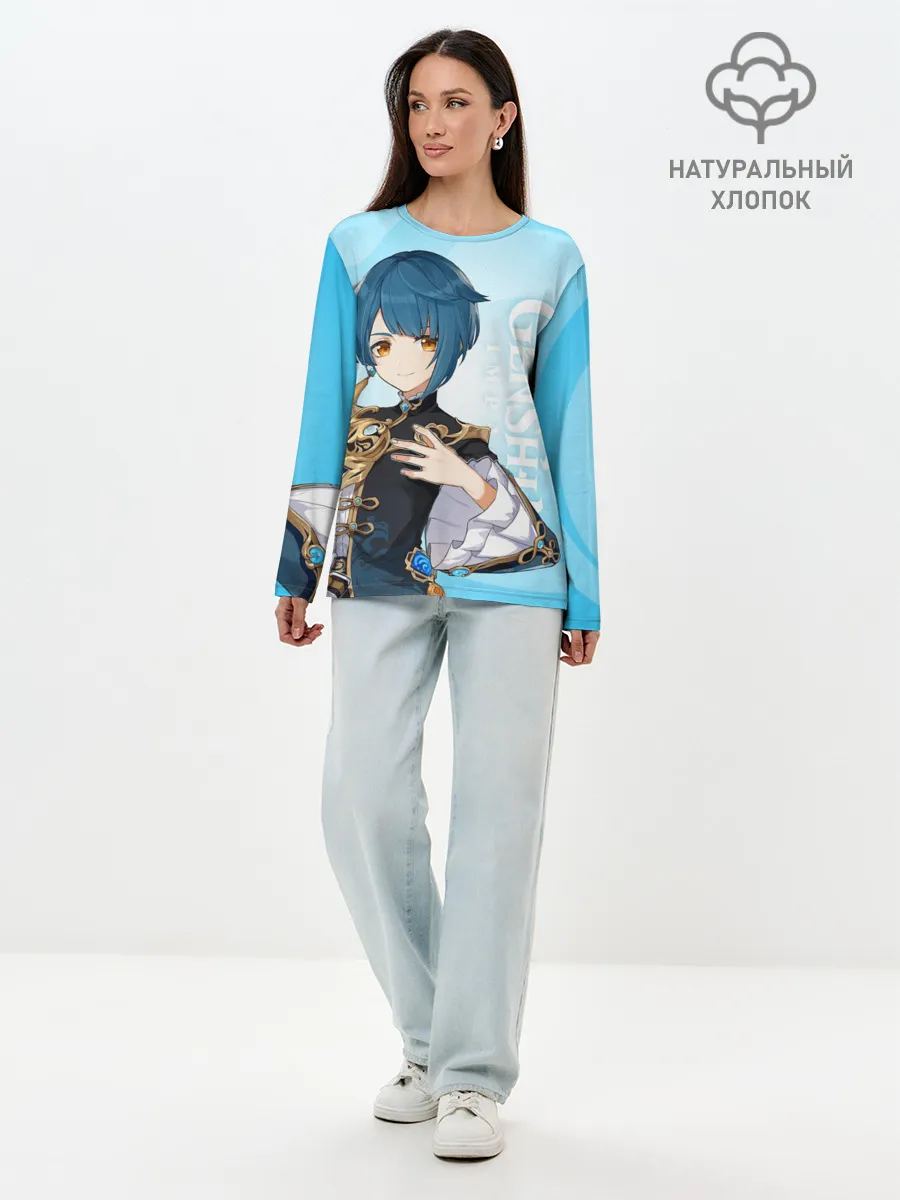 Лонгслив женский. Хлопок / GENSHIN IMPACT, СИН ЦЮ