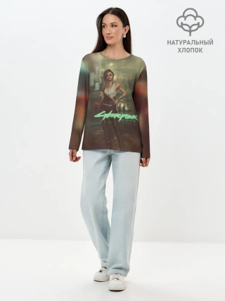 Лонгслив женский. Хлопок / Judy Alvarez Cyberpunk