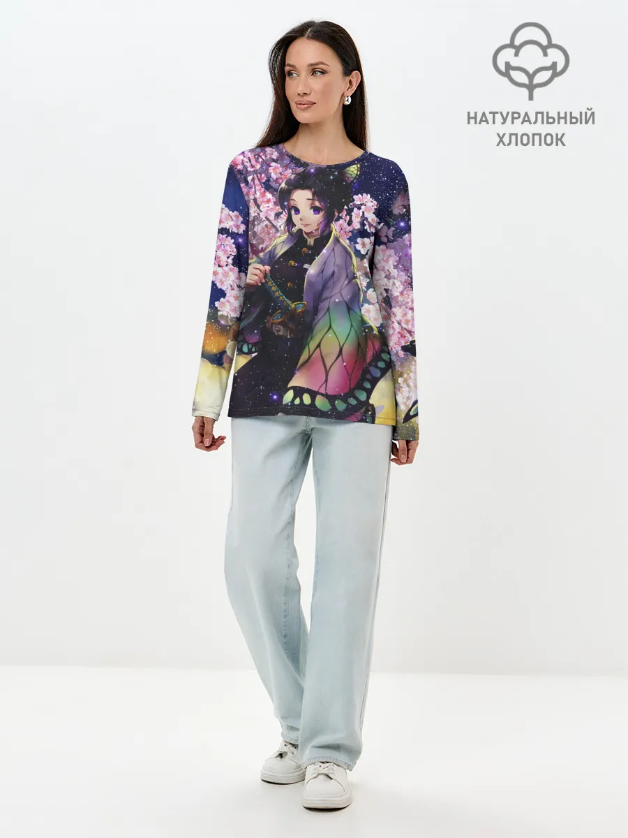 Лонгслив женский. Хлопок / Шинобу Кочо