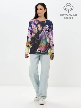 Лонгслив женский. Хлопок / Шинобу Кочо