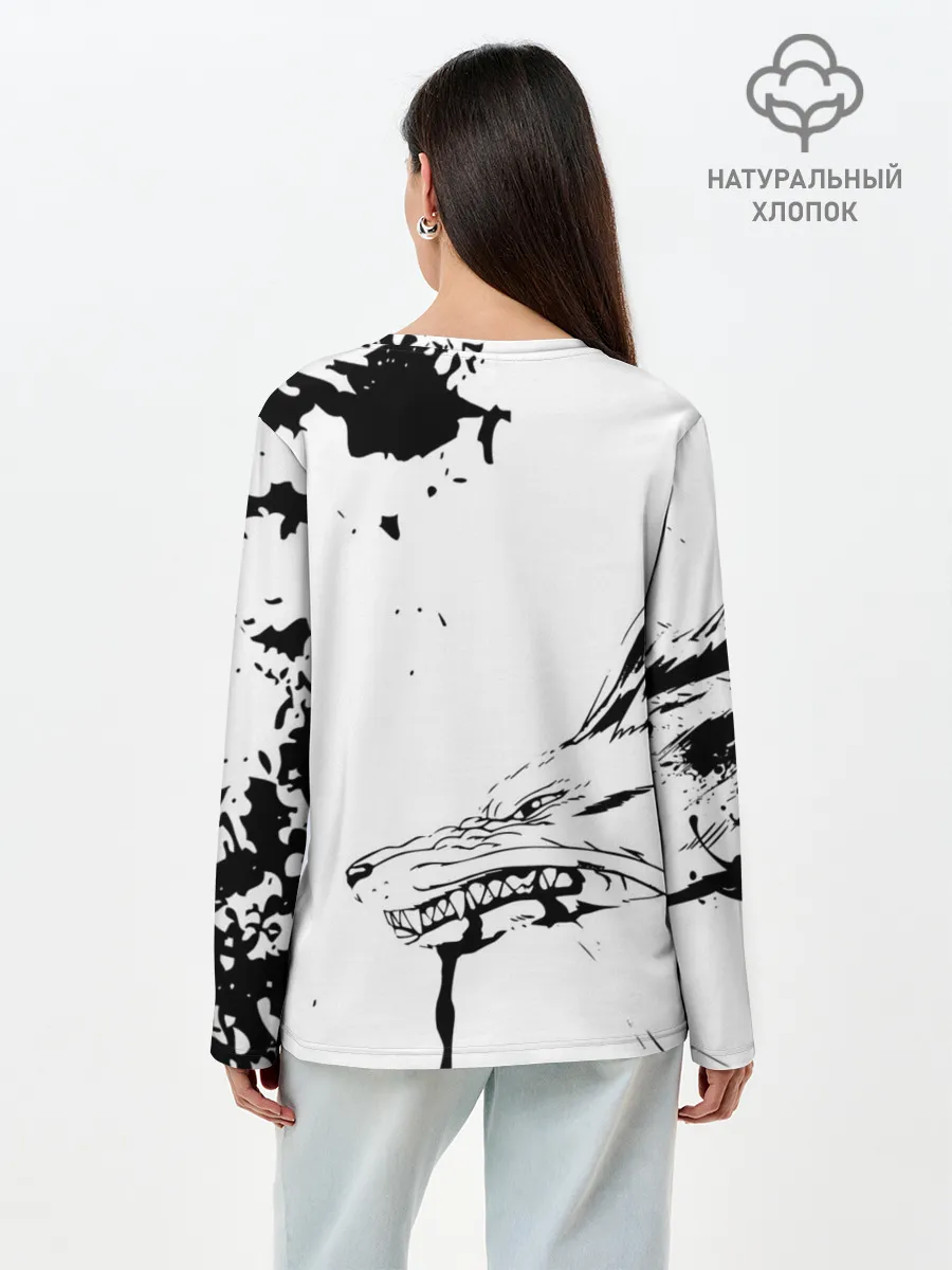 Лонгслив женский. Хлопок / Dragon Haku