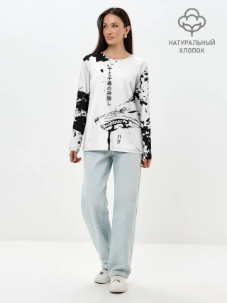 Лонгслив женский. Хлопок / Dragon Haku