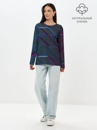 Лонгслив женский. Хлопок / Cyberpunk 2077