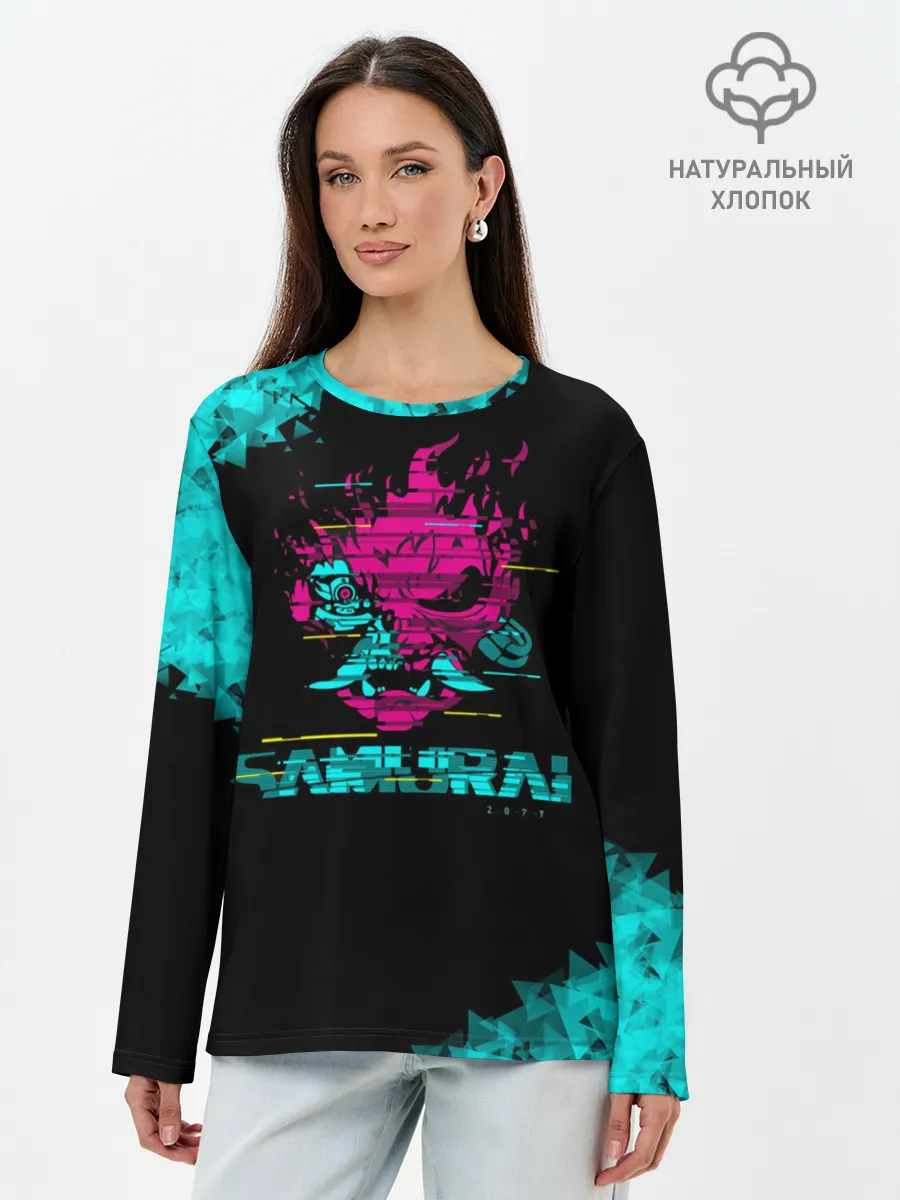Лонгслив женский. Хлопок / 2077