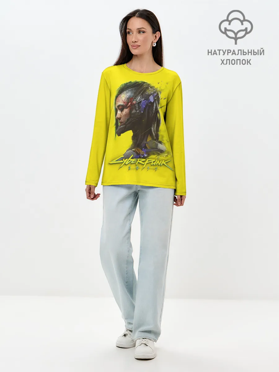 Лонгслив женский. Хлопок / Киберпанк 2077