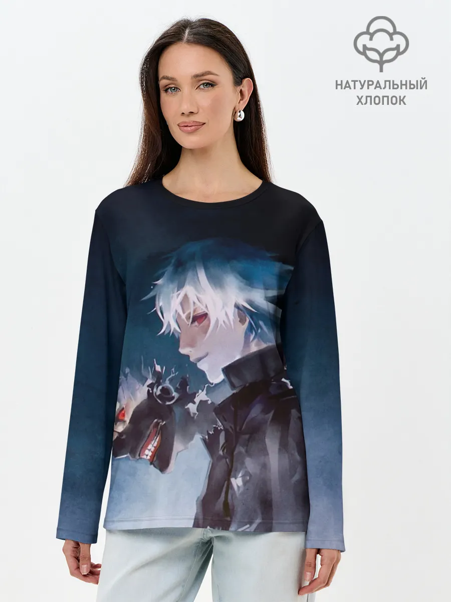 Лонгслив женский. Хлопок / Кен Канеки