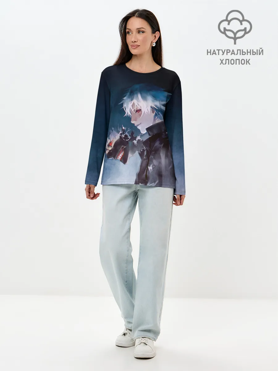 Лонгслив женский. Хлопок / Кен Канеки